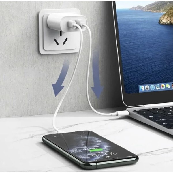 Фото - Мережевий зарядний пристрій Remax Jane Series QC3.0+PD 20W GaN Fast Charger RP-U37 EU-White (6954851244929)
