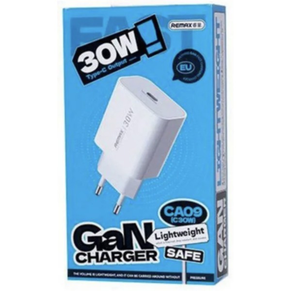 Фото - Сетевое зарядное устройство Remax Huiying GaN Fast Charging Charger CA09(C30W) EU-white (6954851252085)