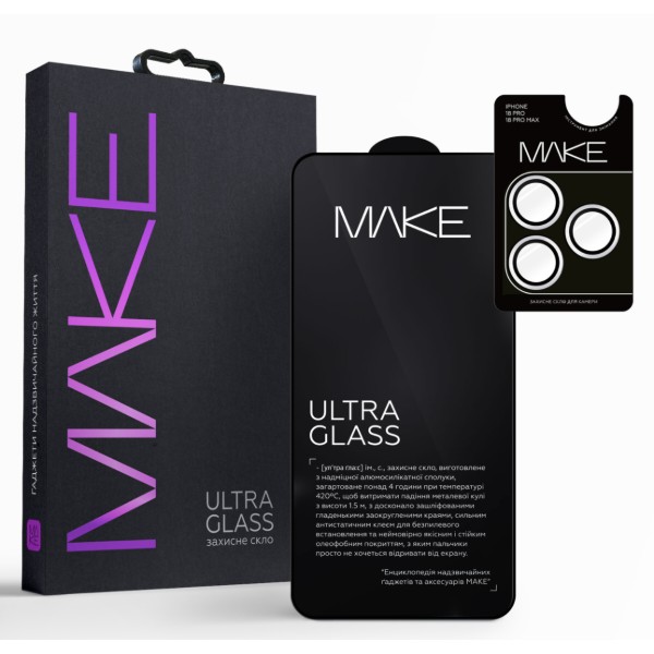 Фото - Захисне скло для смартфону MAKE For Apple iPhone 18 Pro Ultra+ Camera Glass Clear (MGUP-AI18P) Фото - Захисне скло для смартфону MAKE For Apple iPhone 18 Pro Ultra+ Camera Glass Clear (MGUP-AI18P)
