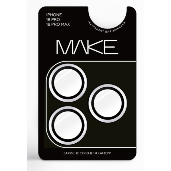 Фото - Захисне скло для смартфону MAKE For Apple iPhone 18 Pro Max Ultra+ Camera Glass Clear (MGUP-AI18PM)