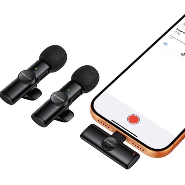 Фото - Мікрофон для смартфона BOROFONE BFK16A Winner dual-mic (Type-C) Black (6941991126512)