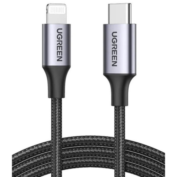 Фото - Кабель UGREEN US304 USB 2.0 Type-C M-Lightning M 2 m 20V/3A 60W White (60761)