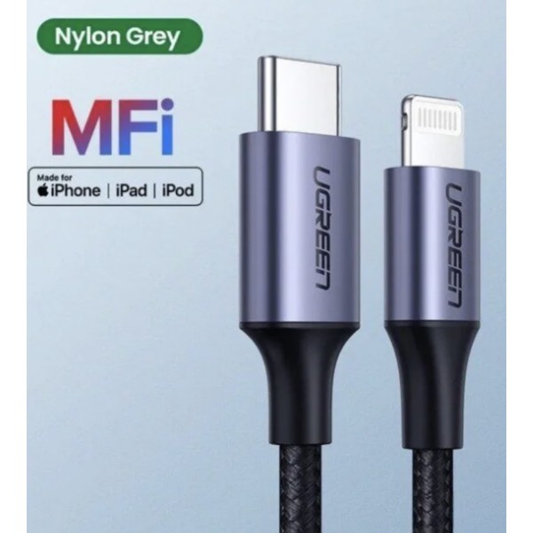 Фото - Кабель UGREEN US304 USB 2.0 Type-C M-Lightning M 2 m 20V/3A 60W White (60761)