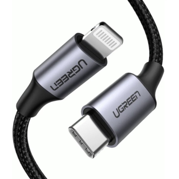 Фото - Кабель UGREEN US304 USB 2.0 Type-C M-Lightning M 2 m 20V/3A 60W White (60761)