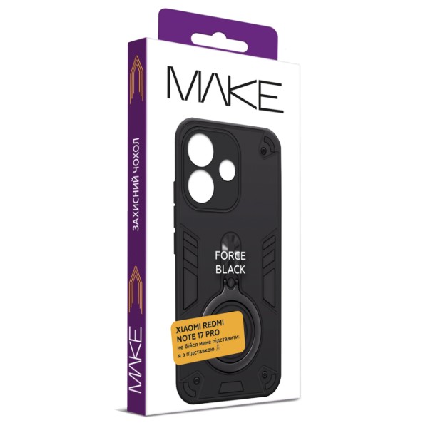 Фото - Чехол для смартфона MAKE Force for Xiaomi Redmi Note 17 Pro, Black (MCRC-XRN17PBK)