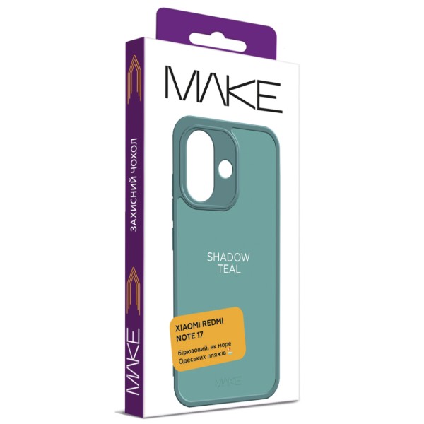 Фото - Чохол для смартфону MAKE Shadow for Xiaomi Redmi Note 17, Teal (MCSD-XRN17TL)