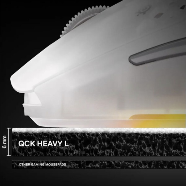 Фото - Килимок для миші  ігровий SteelSeries QcK Heavy Large 450х400х6мм White (63480)