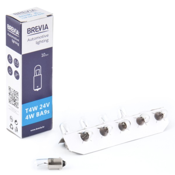 Фото - Автолампа Brevia T4W 24V 4W BA9s CP (24319C)