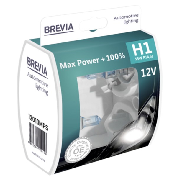Фото - Автолампа Brevia H1 12V 55W P14.5s Max Power +100% S2 (12010MPS) Фото - Автолампа Brevia H1 12V 55W P14.5s Max Power +100% S2 (12010MPS)