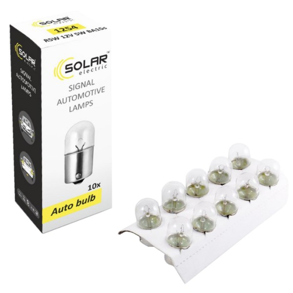 Фото - Автолампа Solar R5W 12V 5W BA15s (1254)