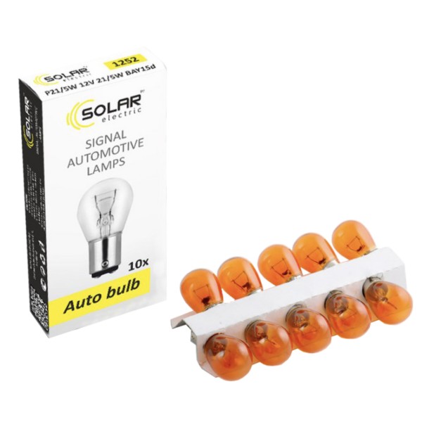 Фото - Автолампа Solar PY21W 12V 21W BAU15s Amber (1251)