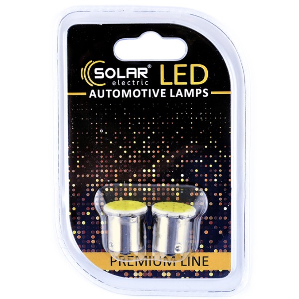 Фото - Автолампа Solar 24V G18.5 BA15s 1COB white 2 шт. (SL2582)