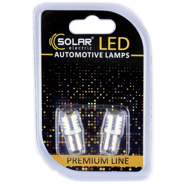 Фото - Автолампа Solar 24V T8.5 BA9s 1SMD 1W white 2 шт. (SL2533)