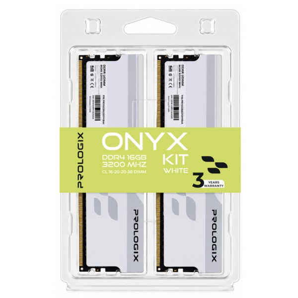 Фото - Память DDR ProLogix DDR4 2x8GB/3200 Prologix Onyx White (PRO16GB3200YW4K)