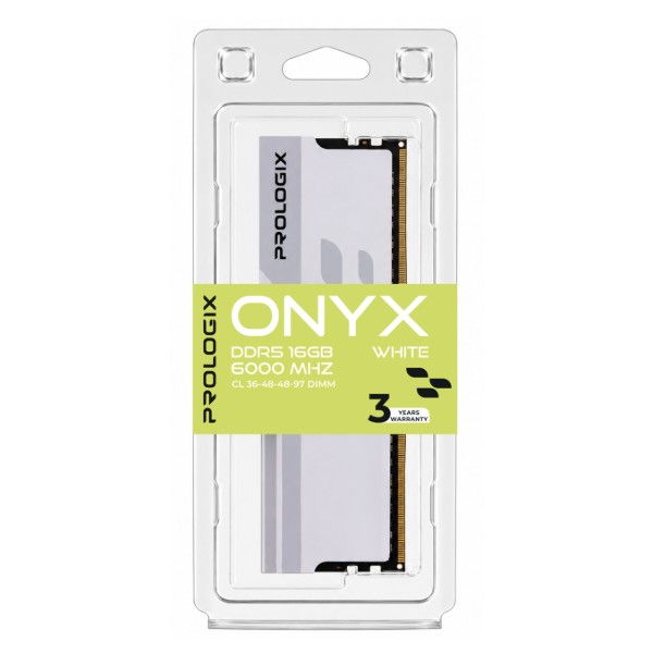 Фото - Память DDR ProLogix DDR5 16GB/6000 Prologix Onyx White (PRO16GB6000YW5)