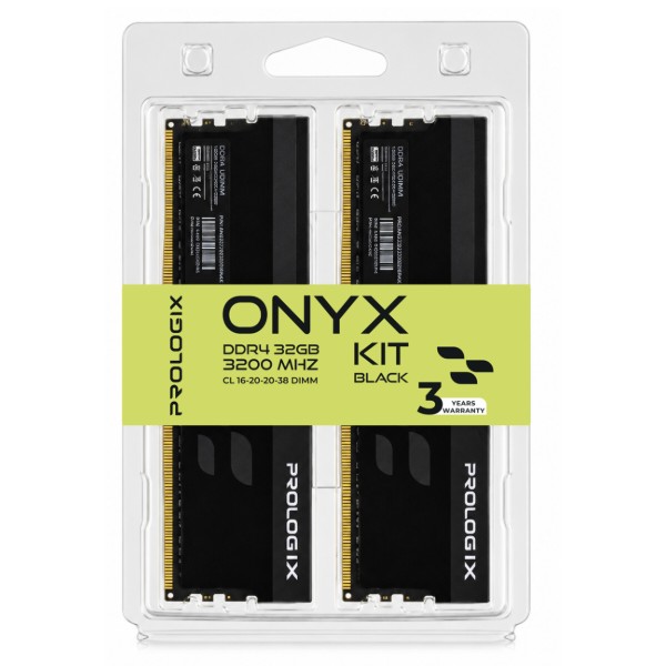 Фото - Память DDR ProLogix DDR4 2x16GB/3200 Prologix Onyx Black (PRO32GB3200YB4K)