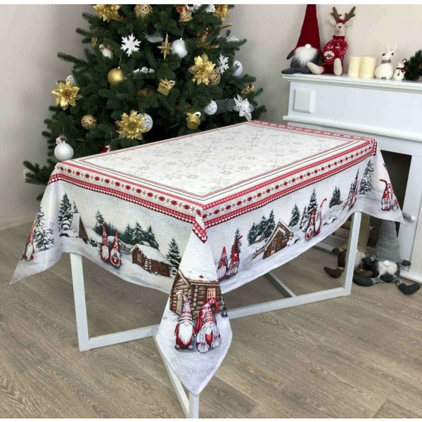 Фото - Скатертина прямокутна Прованс 135х300 Snowfall (023411)