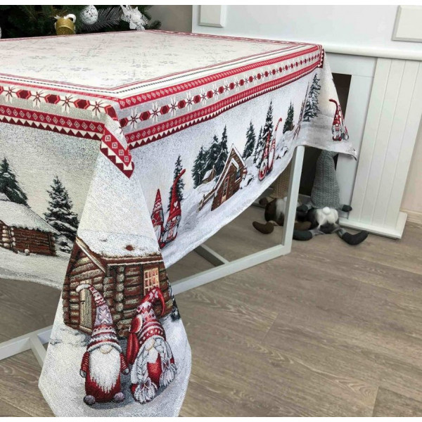 Фото - Скатертина прямокутна Прованс 135х300 Snowfall (023411)