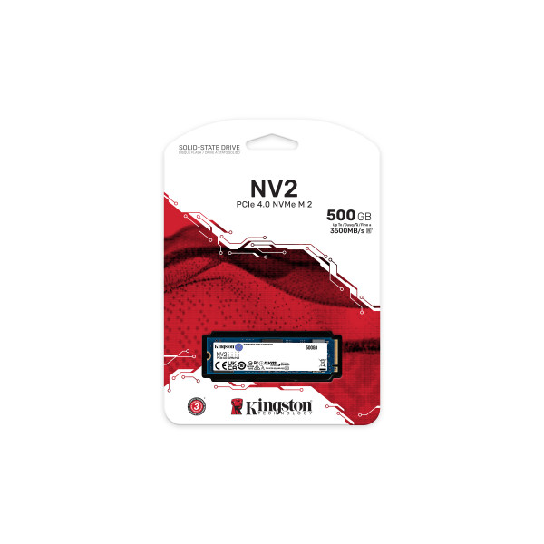 Фото - SSD-накопитель внутренний Kingston NV2 500GB M.2 2280 NVMe PCIe 4.0 x4 (SNV2S/500G)