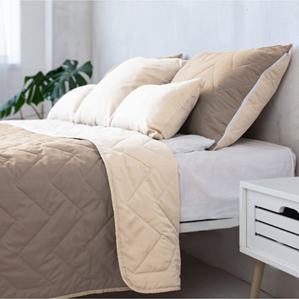 Фото - Набор покрывало + наволочки двуспальный Sonex Bora Bora 220x240 см +нав. 50x70 см 2 шт. Коричневый с бежевым (SO102397)