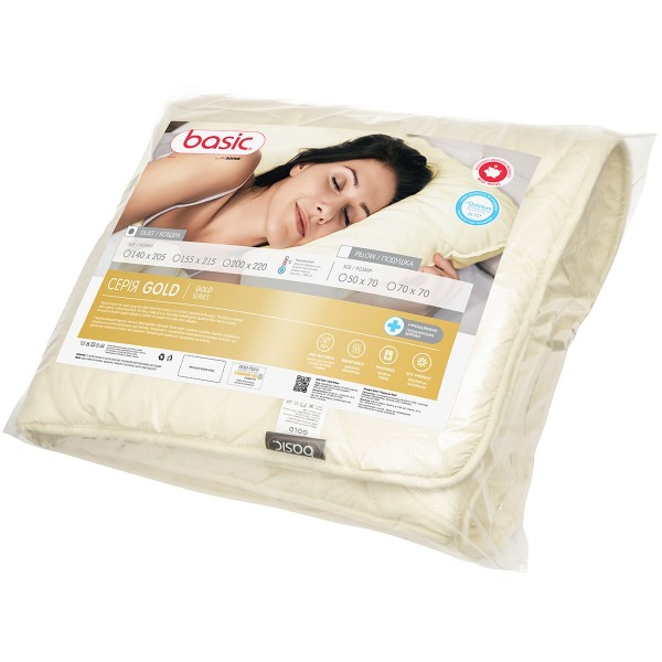 Фото - Набор одеяло евро + 2 подушки Sonex 200х220 антиаллергенное волокно Basic Gold + 50х70 (SO102371)