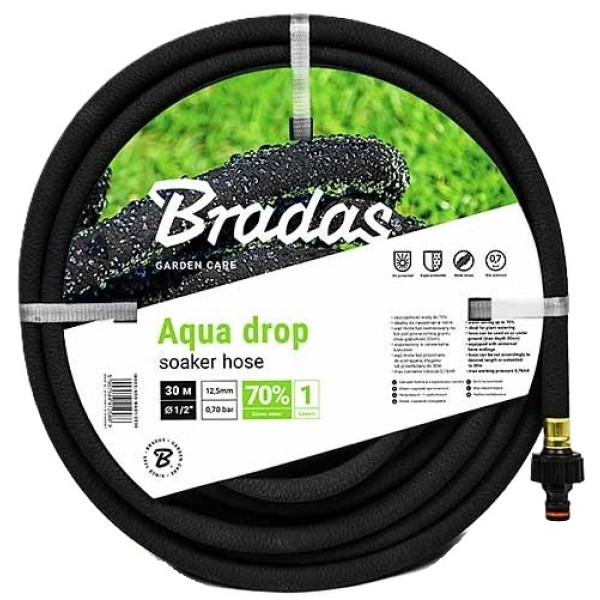 Фото - Шланг поливочний BRADAS Aqua-drop Flat 30 м (WAD1-2030)