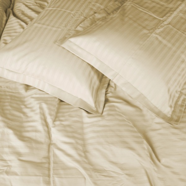 Фото - Комплект постельного белья детский MirSon Satin Stripe 30-0002 Soft Yellow 110х140 (2200005245637)