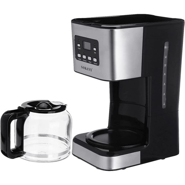 Фото - Кавоварка крапельна Sokany CM-121E Black-Silver