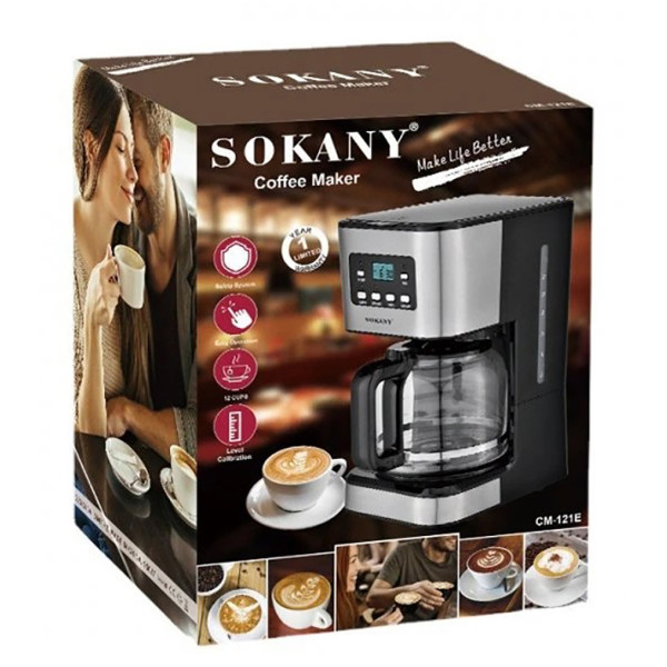 Фото - Кавоварка крапельна Sokany CM-121E Black-Silver