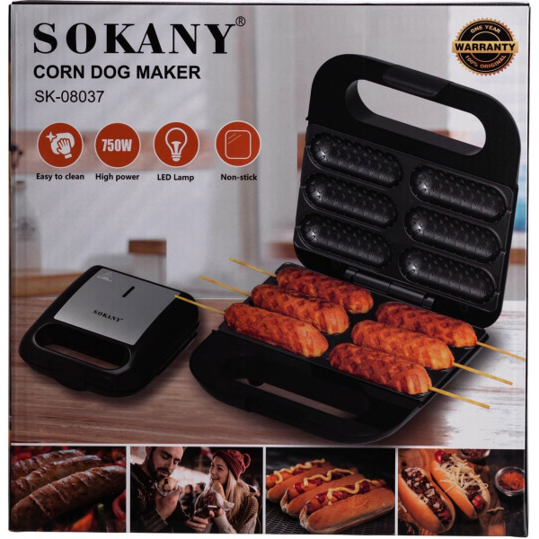 Фото - Вафельница Sokany SK-08037