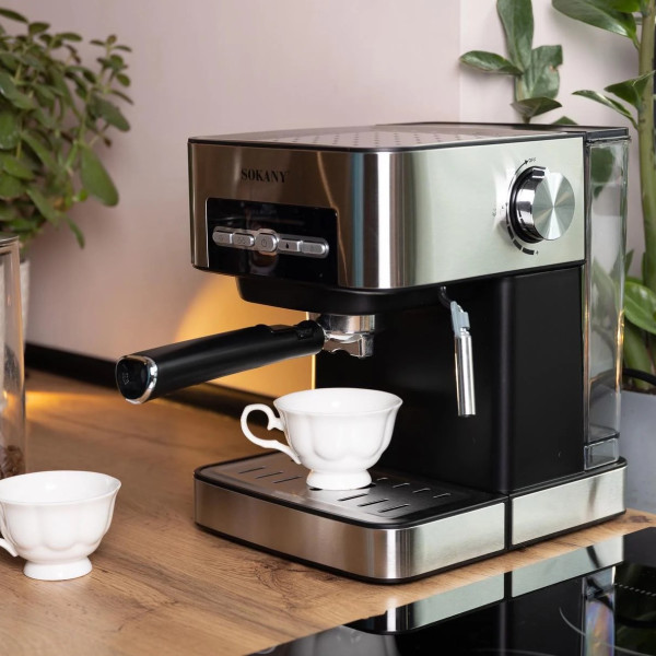 Фото - Кавоварка ріжкова Sokany SK-6862 Silver