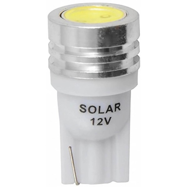 Фото - Автолампа Solar LED 12V T10 W2.1x9.5d 1SMD 1W white 2 шт. (LS241_B2)