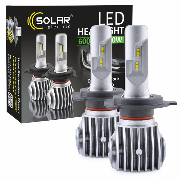 Фото - Автолампа Solar H4 12/24V 6500K 6000Lm 40W Cree Chip 1860 (8604)