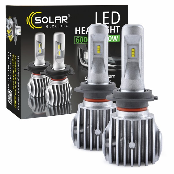 Фото - Автолампа Solar H7 CANBUS 12/24V 6500K 6000Lm 40W Cree Chip 1860 (8607)