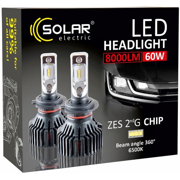 Фото - Автолампа Solar H11 12/24V 6500K 8000Lm 60W ZES Chip (8311)