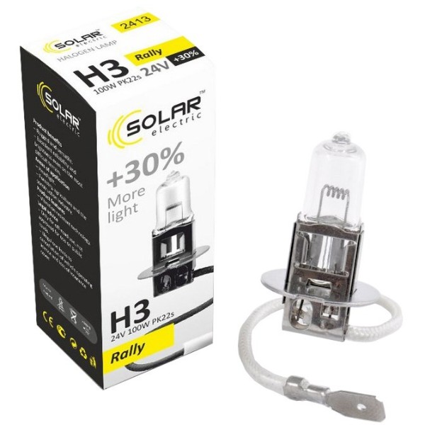 Фото - Автолампа Solar H3 24V 100W PK22s (2413)