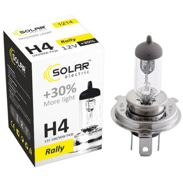 Фото - Автолампа Solar H4 12V 100/90W P43t-38 (1214)