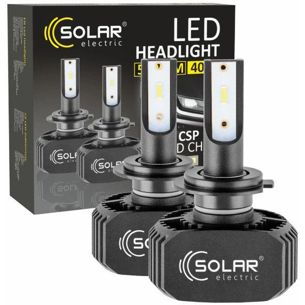 Фото - Автолампа Solar H7 LED 12/24V 40W 5000Lm 6000K CSP1860 2 шт. (8207)