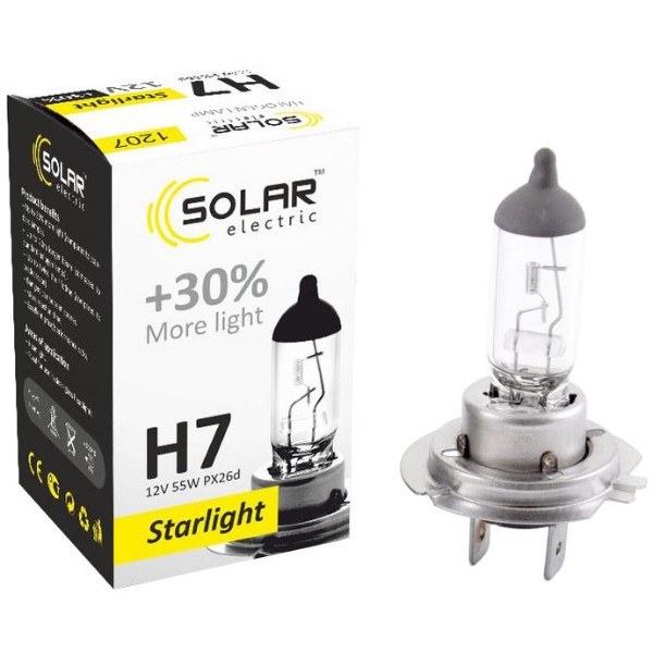 Фото - Автолампа Solar H7 12V 55W PX26d (1207)