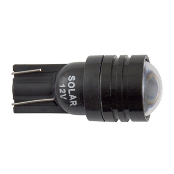 Фото - Автолампа Solar LED 12V T10 W2.1x9.5d 1SMD 1,5W with lens white 2 шт. (LS288_B2)