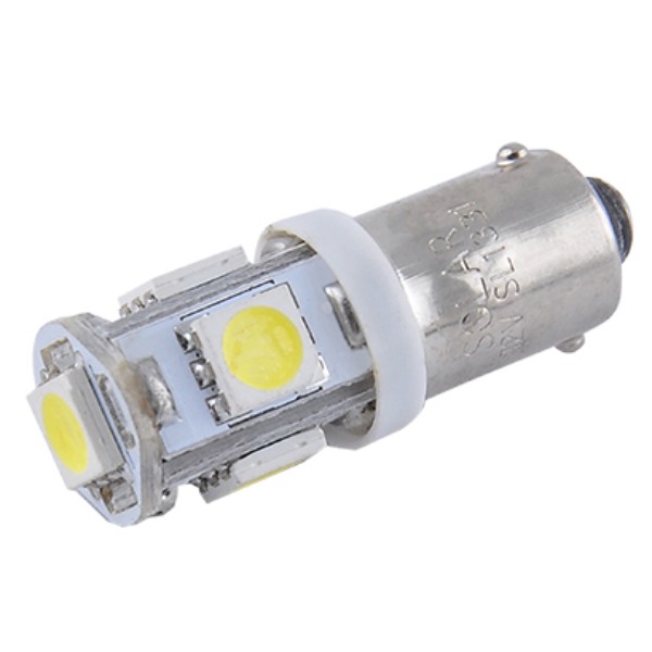 Фото - Автолампа Solar 12V T8.5 BA9s 5SMD 5050 white 2 шт. (SL1331)