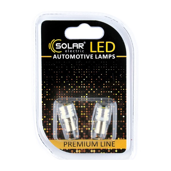 Фото - Автолампа Solar 12V T8.5 BA9s 1SMD 1W white 2 шт. (SL1333)