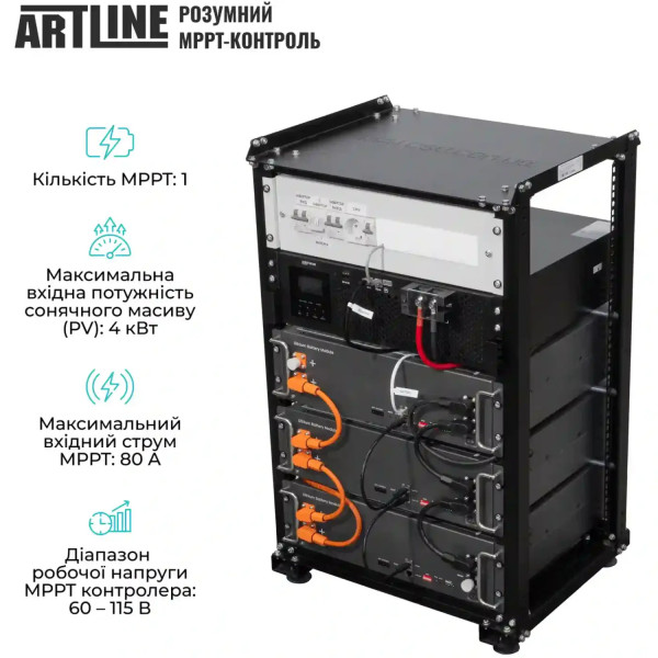 Фото - Система хранения энергии Solarverse SVR20-1SV5K1-LES15.3K1-1 (1ф, 5kW, 51.2V, 300Ah, LiFePO4)