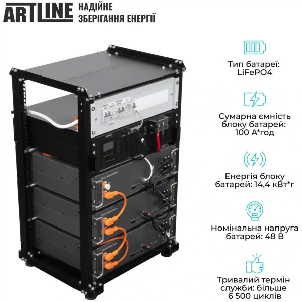 Фото - Система хранения энергии Solarverse SVR20-1SV5K1-LES15.3K1-1 (1ф, 5kW, 51.2V, 300Ah, LiFePO4)