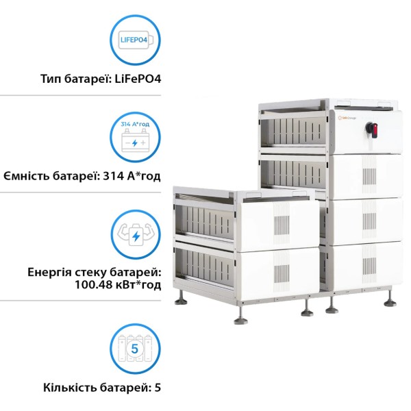 Фото - Система хранения энергии Solis FlexCore-ID (3ф, 100kWh, 320V, 314Ah, LiFePO4) (FlexCore-ID-100kWh)