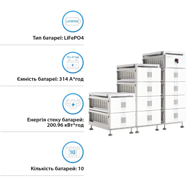 Фото - Система зберігання енергії Solis FlexCore-ID 200kWh 640V 314Ah LiFePO4 (FlexCore-ID-200kWh)