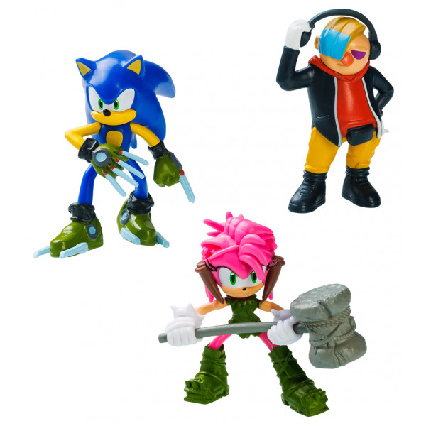 Фото - Коллекционная фигурка Sonic Prime ДОКТОР НЕ, СОНИК, ЭМИ (SON2020B)