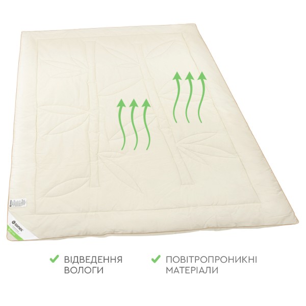 Фото - Одеяло летнее полуторное Sonex 140x205 бамбуковое волокно Bamboo 200 г/м2 (SO102158)
