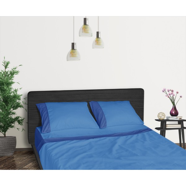Фото - Комплект постільної білизни Sonex 145х210 Aero Blue Sapphire Преміум Сатин (SO102191)