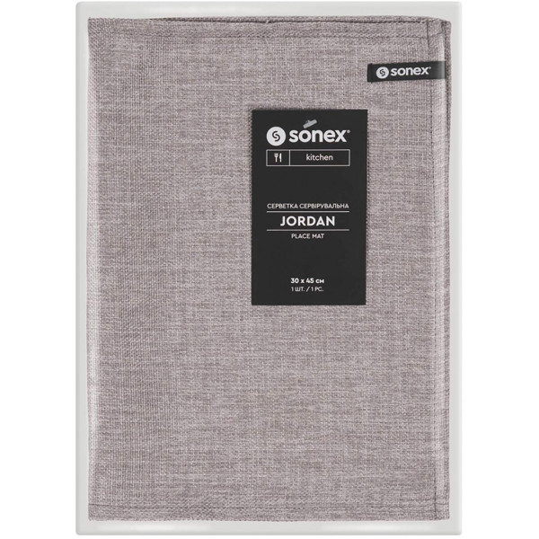 Фото - Серветка для сервірування Sonex Jordan 30х45 сіра (SO102559)